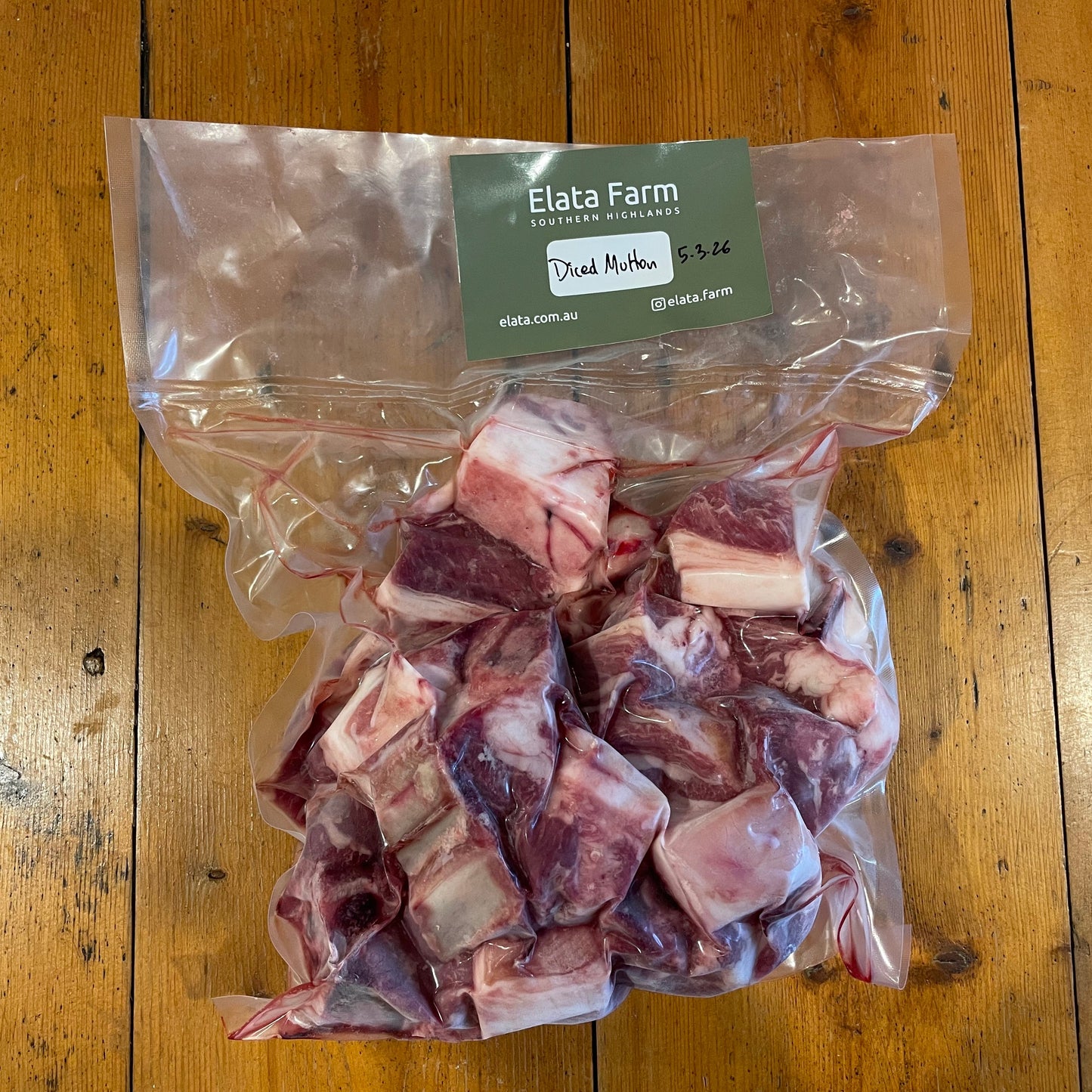 Mutton - Diced bone in - 1kg